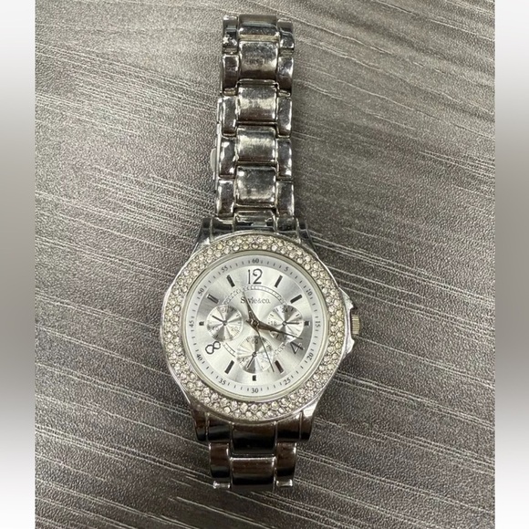Style & Co Women’s Silver Stainless Steel Crystal Round Quartz Watch SC1169 F210 - Picture 2 of 12